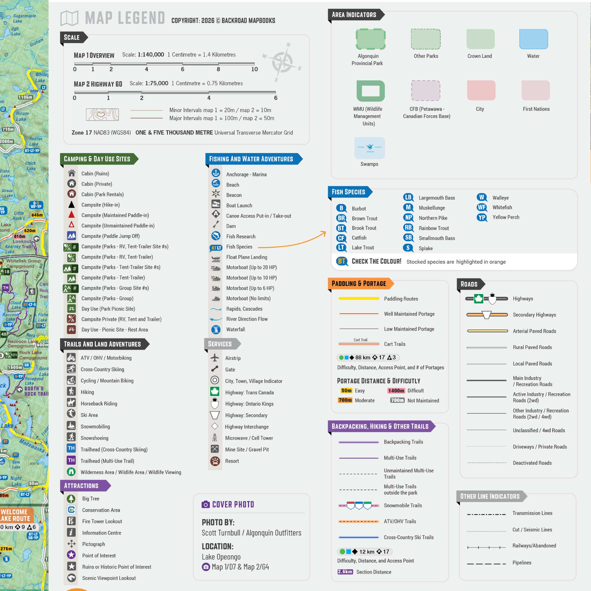 Algonquin Provincial Park Ontario - Recreation Map
